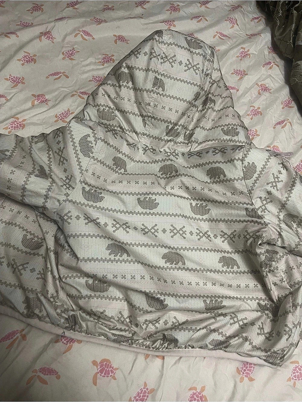 The North Face Baby Reversible Perrito Hooded Jacket Pink & Gray
